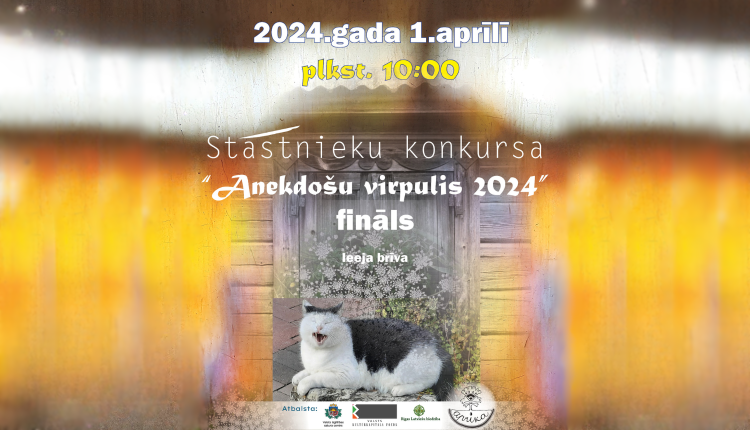Stāstnieku konkursa "Anekdošu virpulis 2024" fināls 2024.gada 1.aprīlī